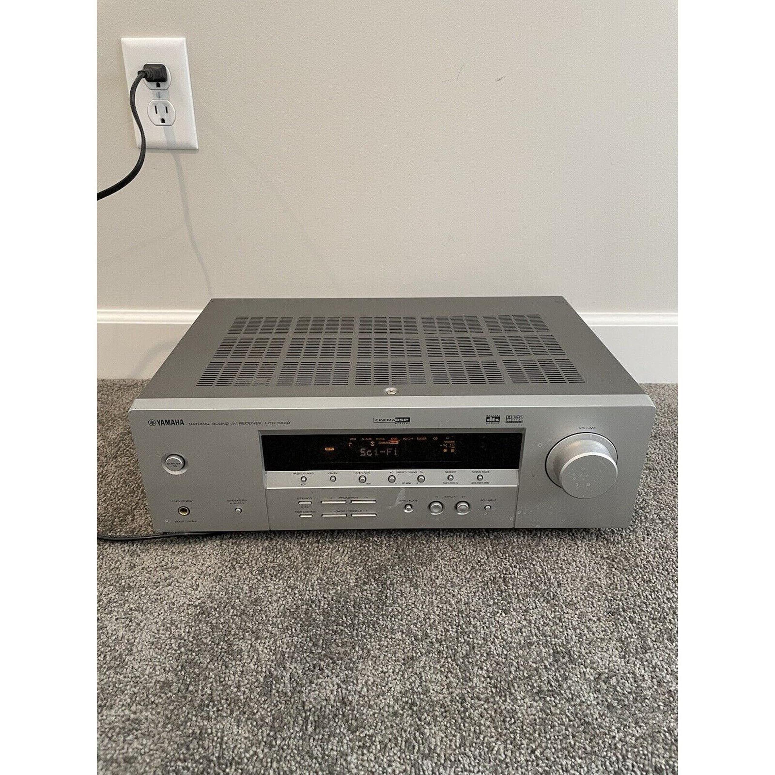 Silver HTR-5830 5.1 Channel Surround Sound Home Theater Stereo Receiver - Yamaha