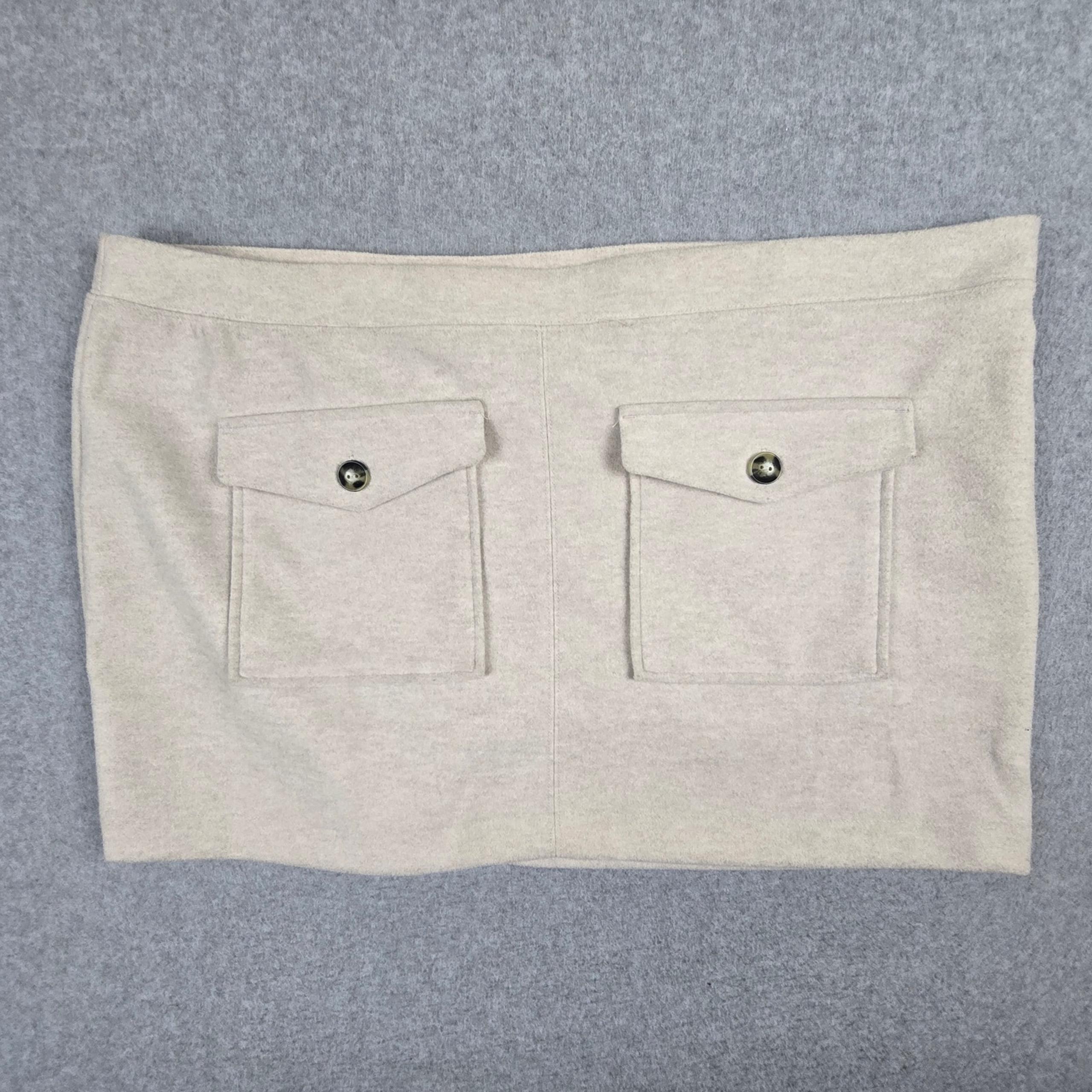 NWT H&M Skirt Womens Size XXL Mini Low waist flap front pockets