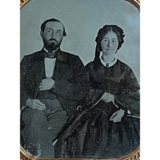 Antique Tintype Ferrotype Portrait Photography Happy Couple Posing 1/6 Plate