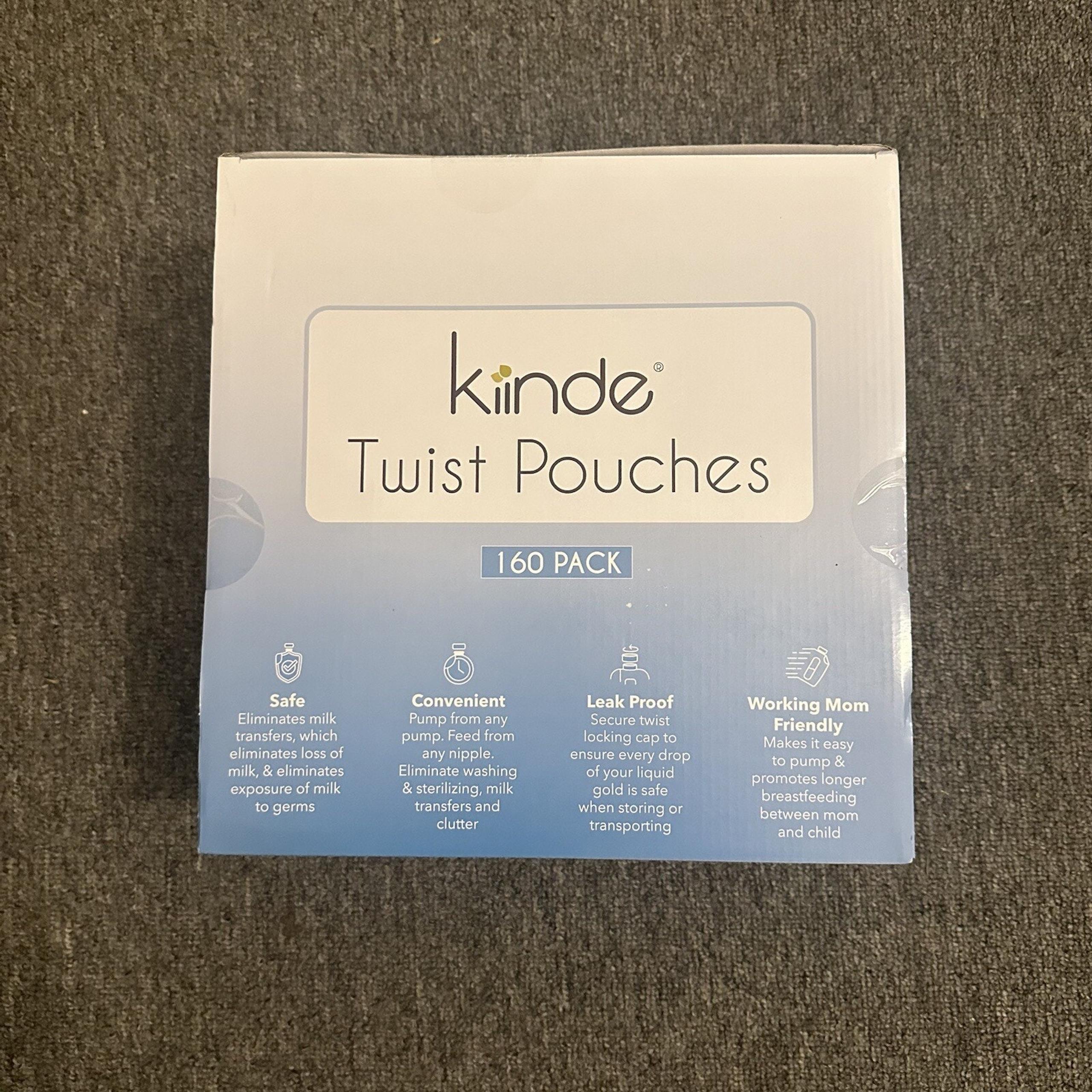 Kiinde Breast Milk Storage Twist Pouch 160 pack