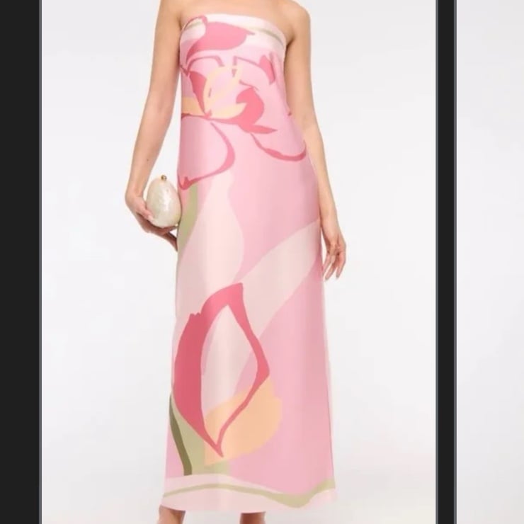 Abercrombie & Fitch Julia Strapless Satin Maxi Dress