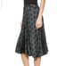 Theory Zeyn Pleated Dotted Chiffon Skirt Size Large