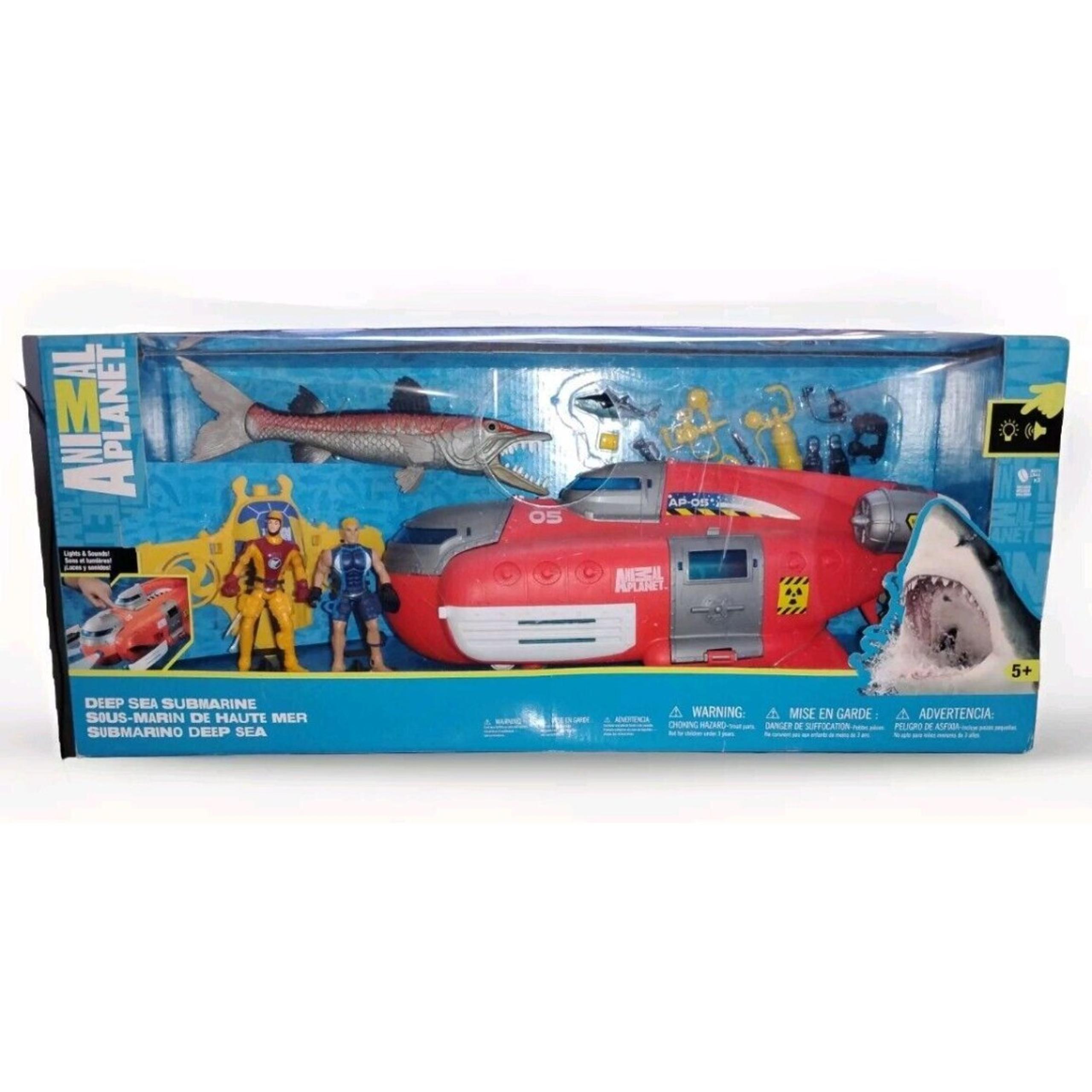 Animal Planet RARE BARRACUDA Deep Sea Submarine Playset 2013 NOS Scuba Diver Toy