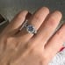 NEW 925 Silver Round Diamond Halo Engagement Ring