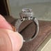 NEW 925 Silver Round Diamond Halo Engagement Ring