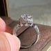 NEW 925 Silver Round Diamond Halo Engagement Ring