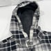 L.L. Bean Hooded Fleece Lined Plaid Flannel Button Front Men's XL Shacket Jacket