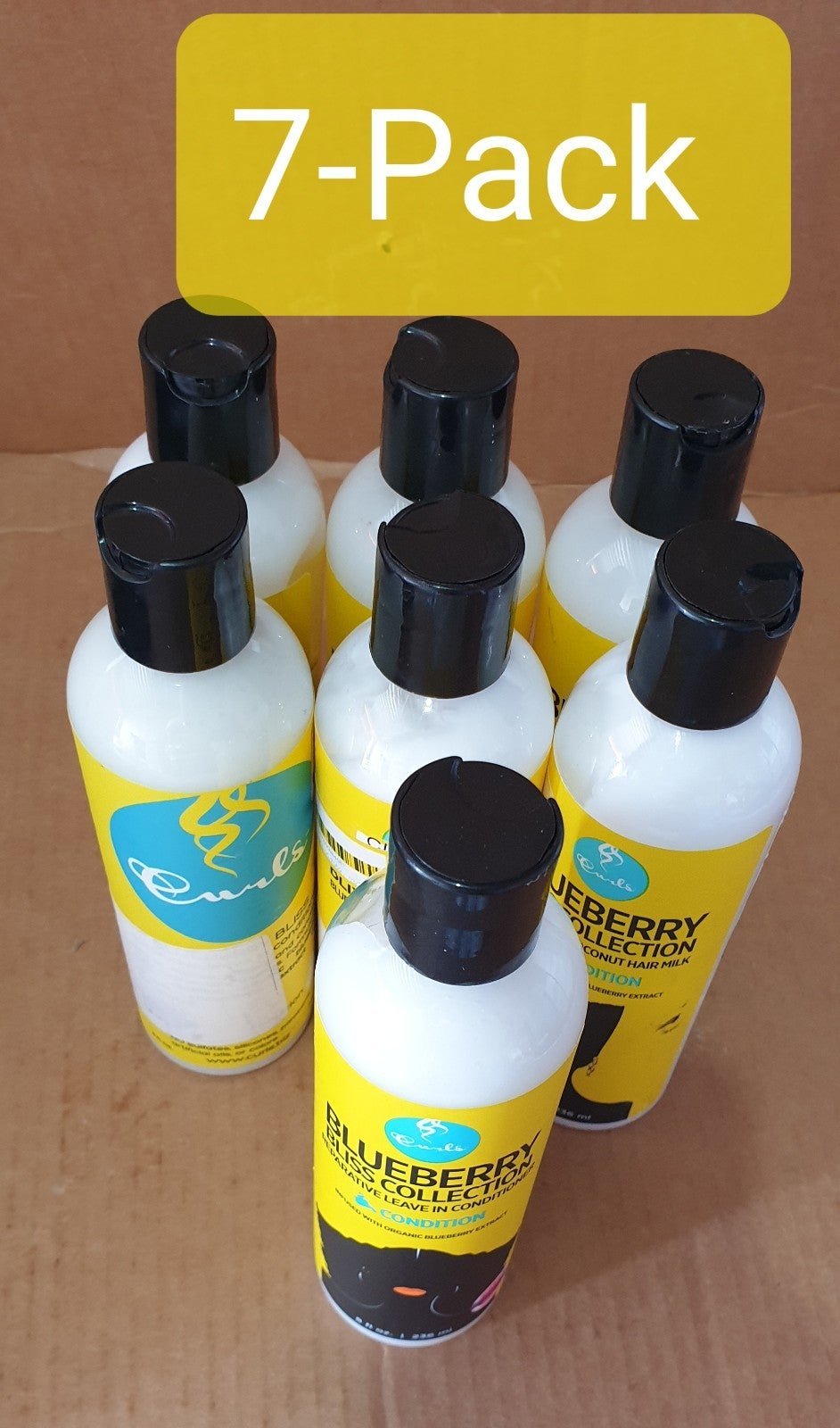 7-Pack Curls Blueberry Bliss Reparative Leave In Conditioner 8 Oz Each - New