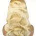 34 Inch human hair wig blonde lace front wig