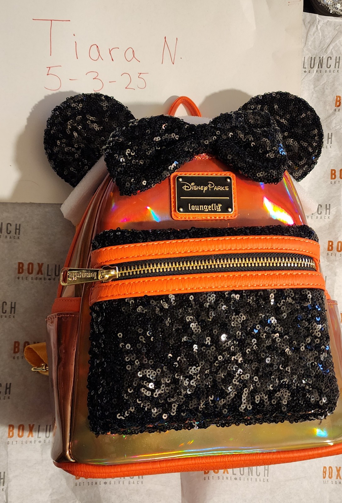 Black and orange loungefly