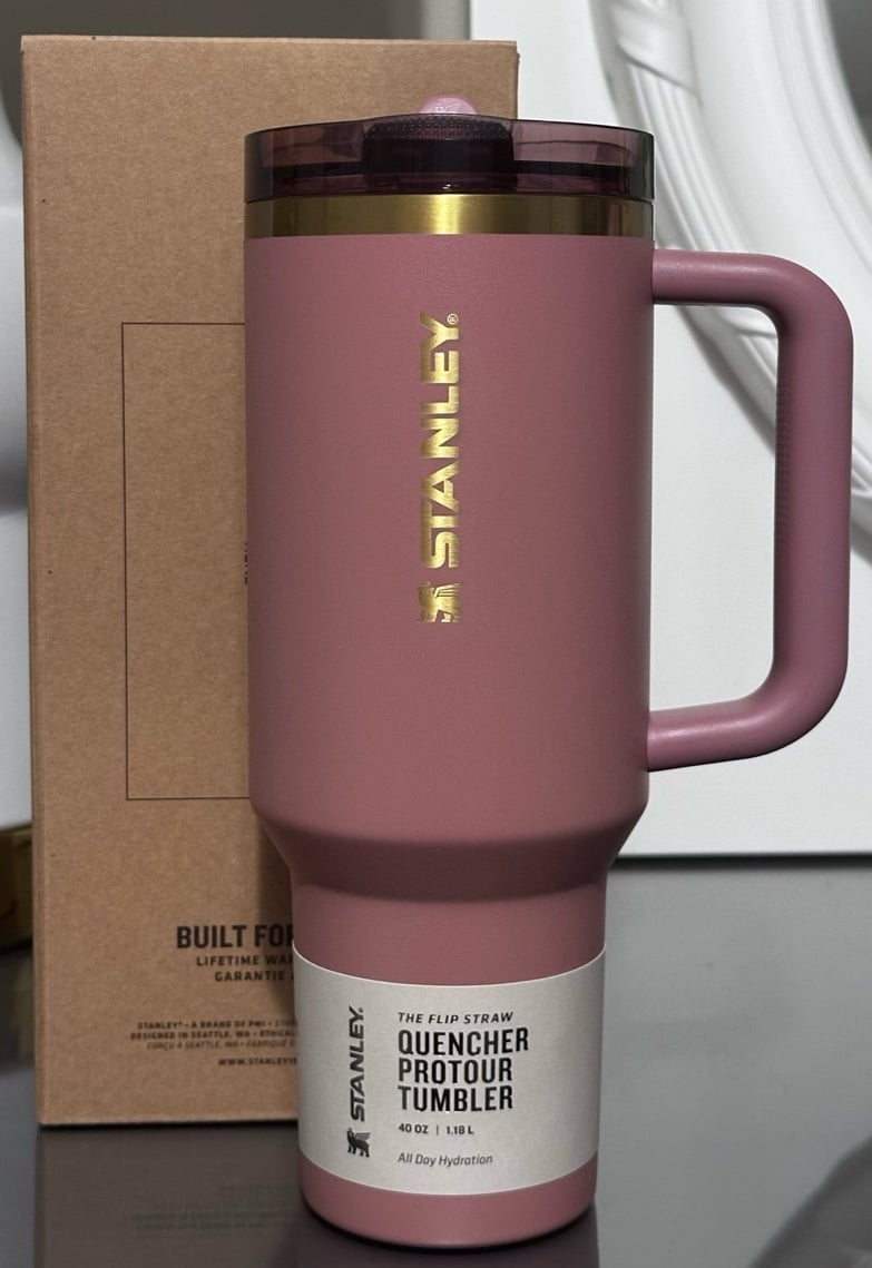 LIMITED EDITION STANLEY QUENCHER PROTOUR FLIP STRAW TUMBLER, 40OZ- ANTIQUE PINK