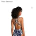 Women's Multi Strap Cross Back One Piece Swimsuit Size 4 Indigo at the Playa