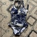 Women's Multi Strap Cross Back One Piece Swimsuit Size 4 Indigo at the Playa