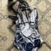 Women's Multi Strap Cross Back One Piece Swimsuit Size 4 Indigo at the Playa