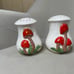 Vintage Mushroom Salt and Pepper shaker Set MCM Home Decor Retro Large