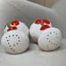 Vintage Mushroom Salt and Pepper shaker Set MCM Home Decor Retro Large