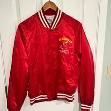 Vintage Button Up St Louis Cardinals Baseball Jacket Chalk Line - Sz L, Made USA