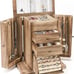 Jewelry Box for Women, Rustic Wooden Jewelry Boxes & Organizers with Mirror