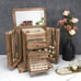 Jewelry Box for Women, Rustic Wooden Jewelry Boxes & Organizers with Mirror
