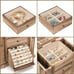 Jewelry Box for Women, Rustic Wooden Jewelry Boxes & Organizers with Mirror
