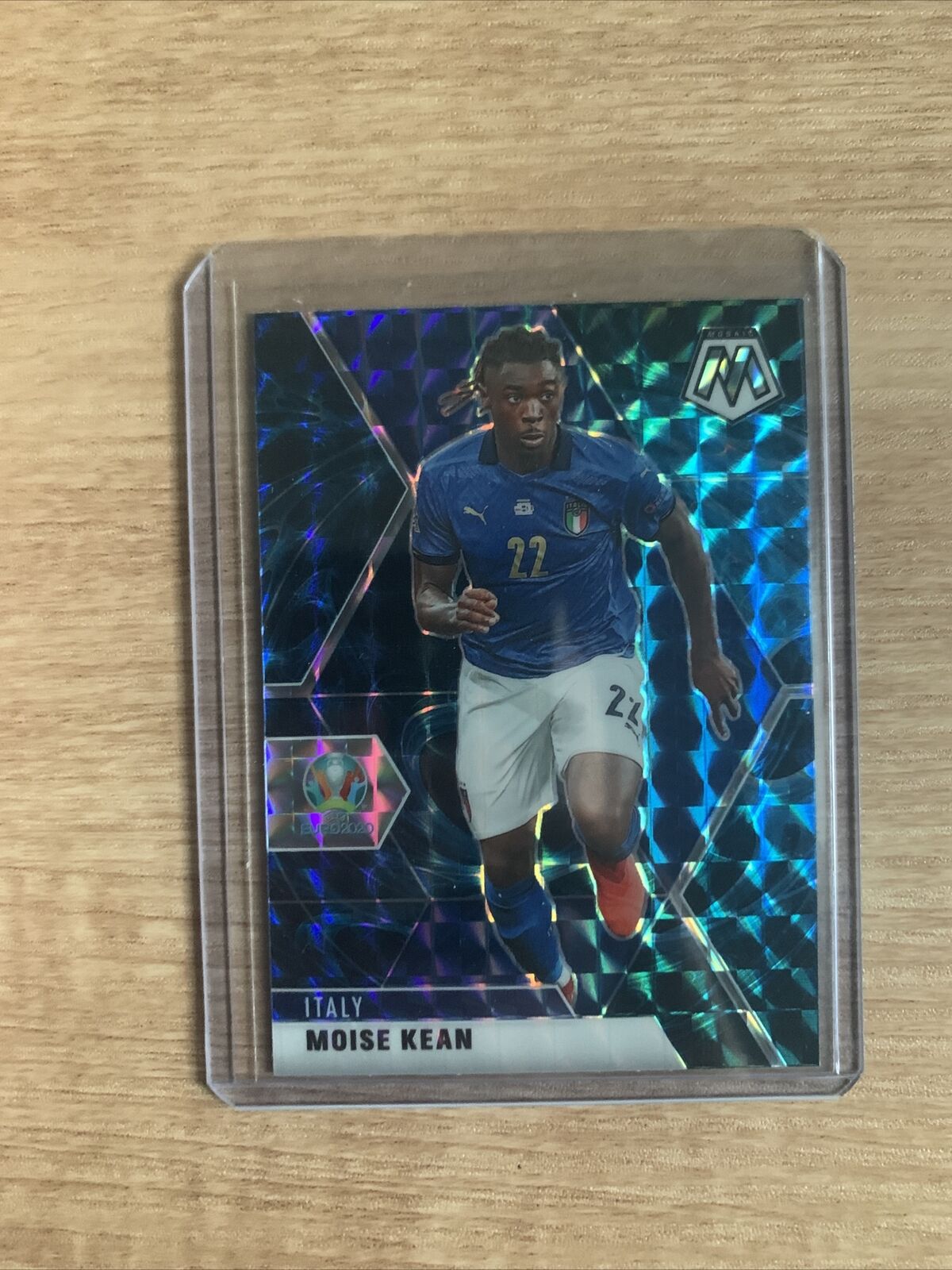 Moise Kean 2021 Mosaic UEFA Euro Soccer Genesis Prizm #135