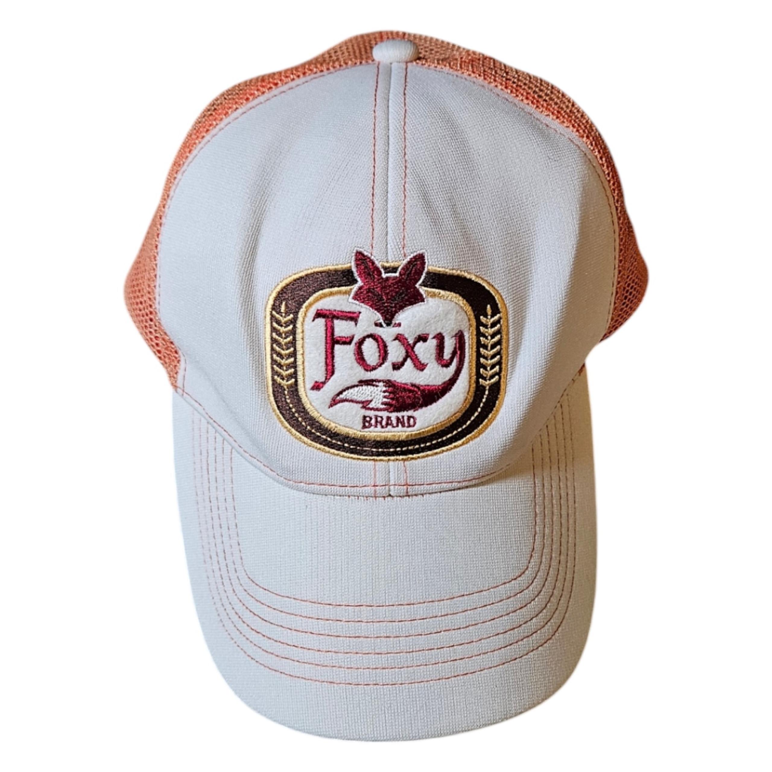 WM Y2K American Eagle Foxy Brand Trucker Cap W/Orange Mesh & Embroidered Logo