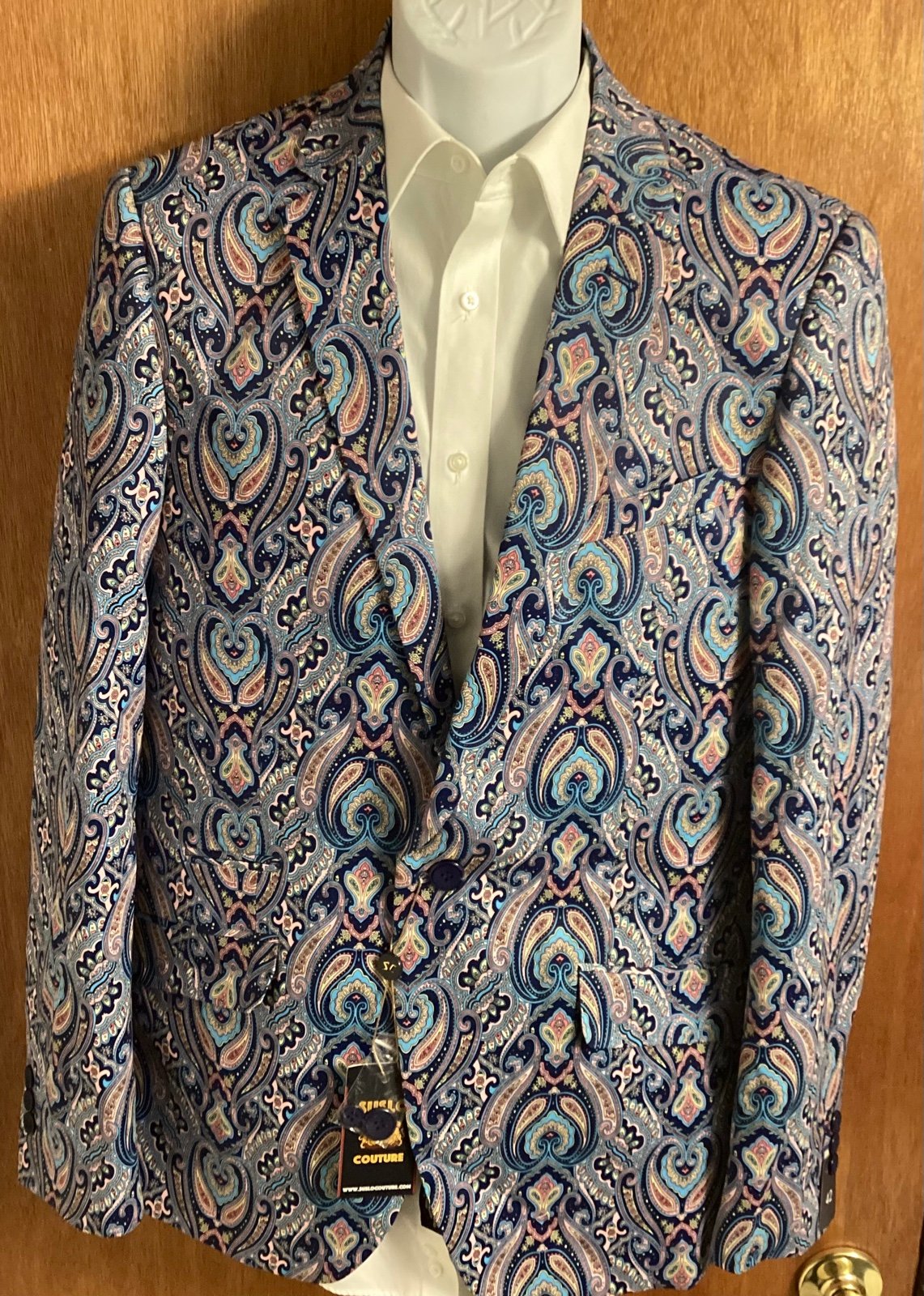 Mens Suslo Couture Pasley Blazer Jacket Sz. L42 Slim fit