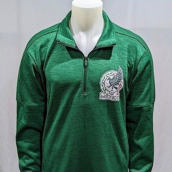 BNWT !! Reworked Mexico Adidas Half zip sweater