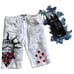 Preme NWOT White Graphic Jean Shorts Men 32