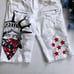 Preme NWOT White Graphic Jean Shorts Men 32