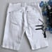 Preme NWOT White Graphic Jean Shorts Men 32