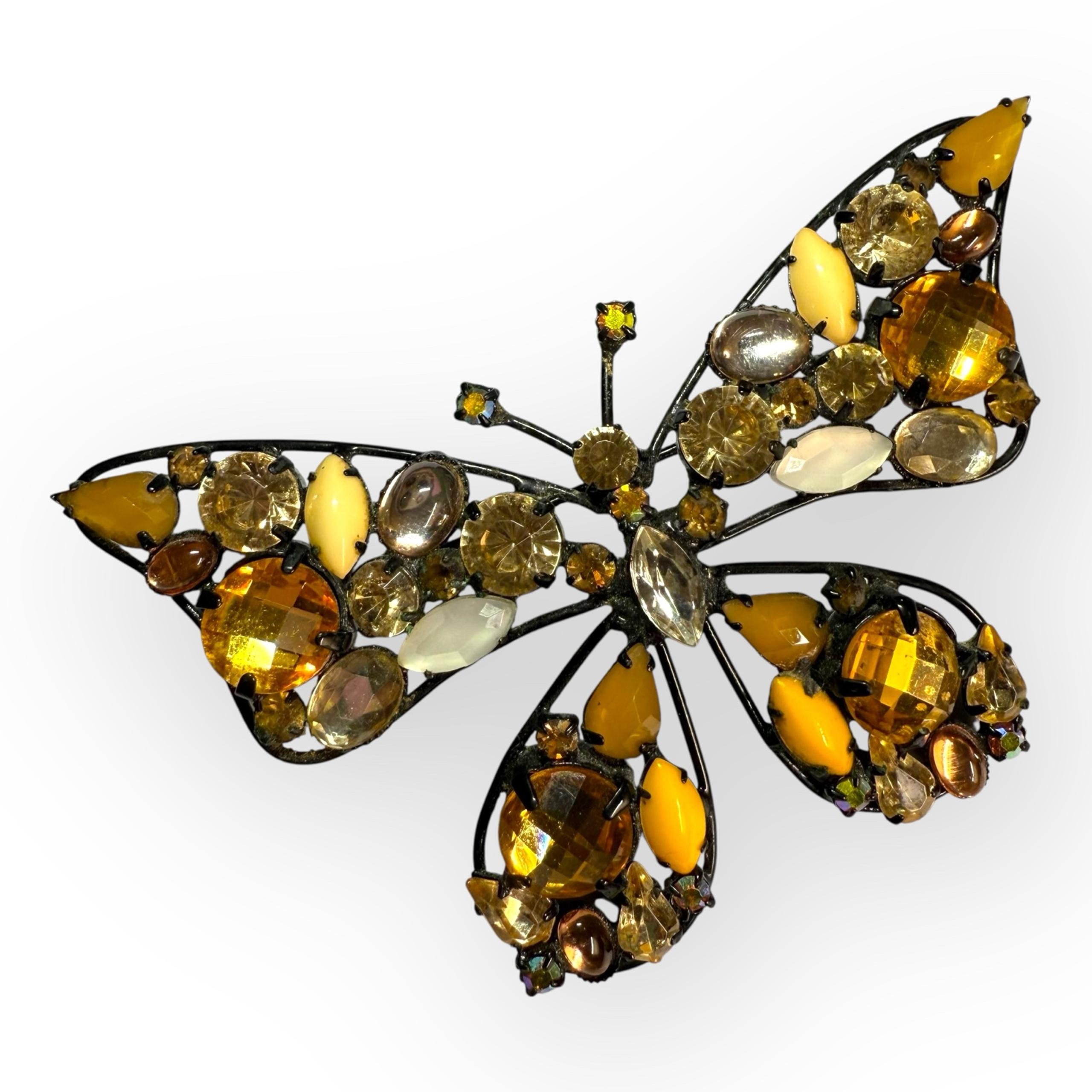 Signed Joan Rivers Butterfly Vintage hi Brooch