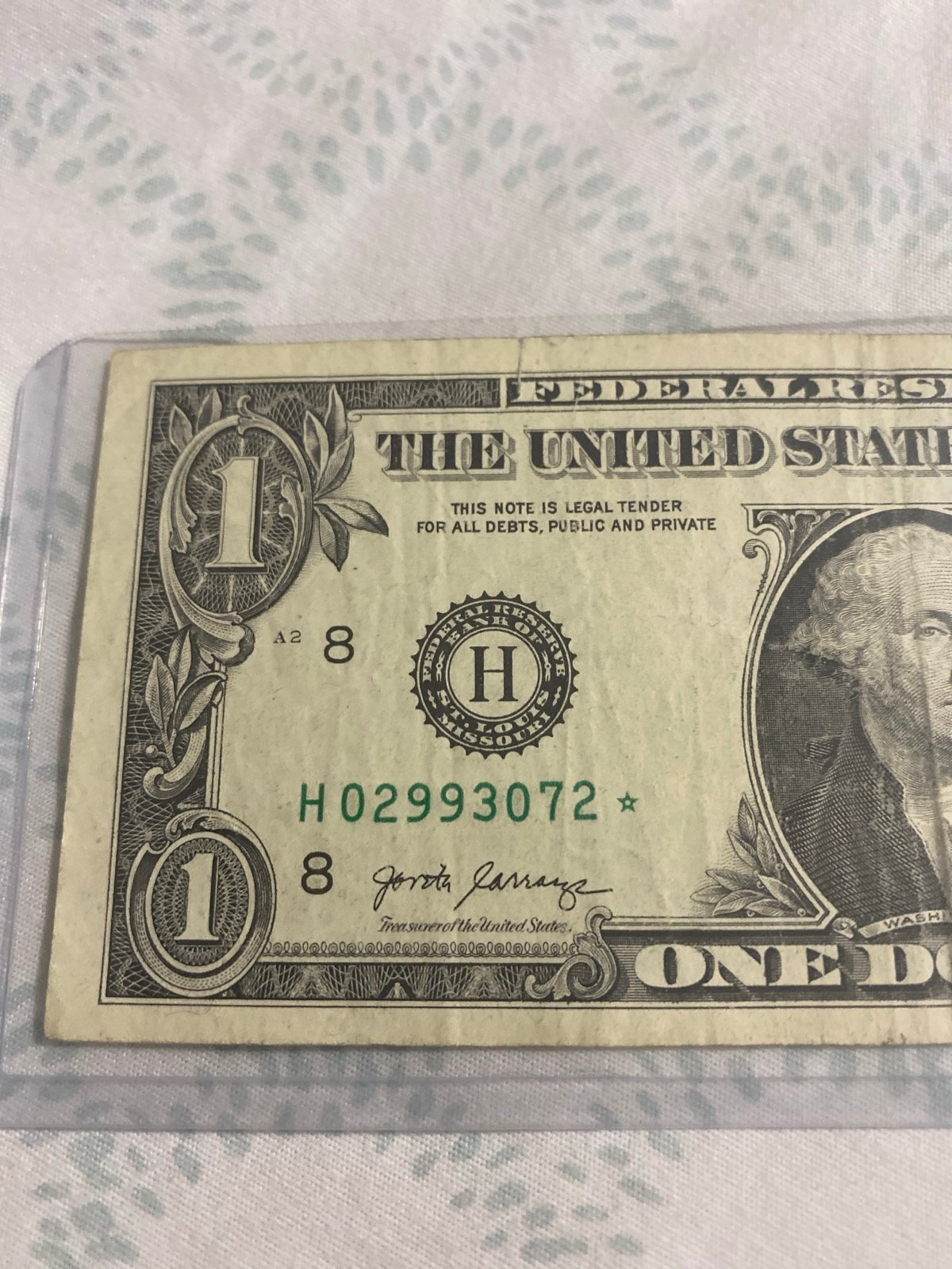 1 Dollar Bill Star Note