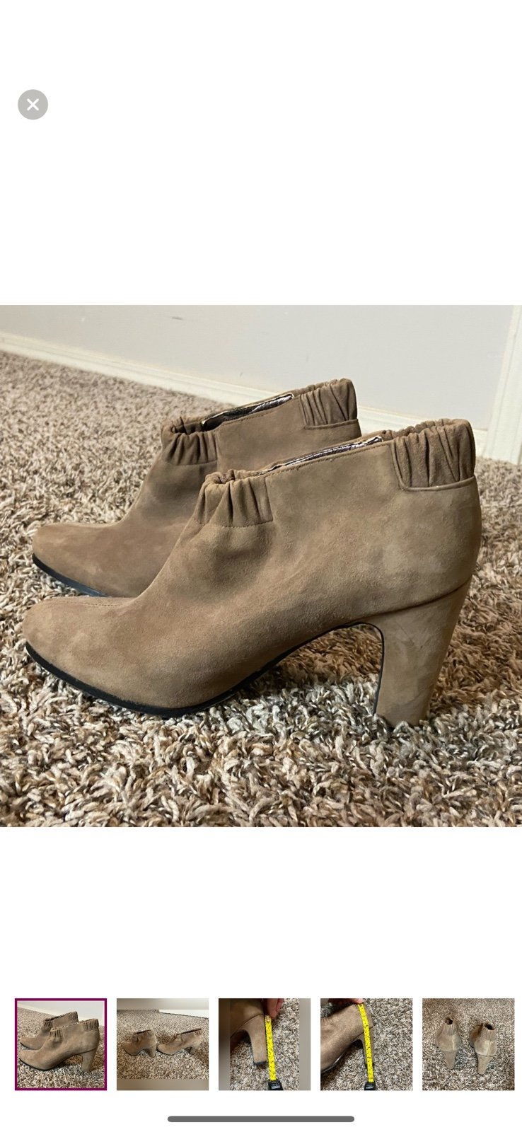 Sam Edelman Simone Tan Suede Cinch Ankle Booties