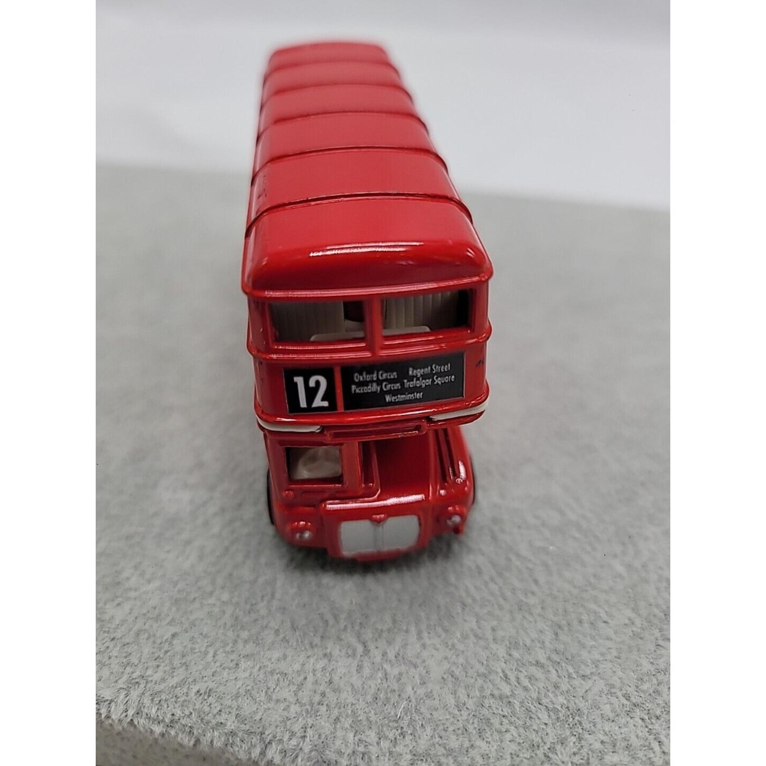London Bus Miniature Hamley's # 12 Red  Double Dekker Metal Bus Trolly