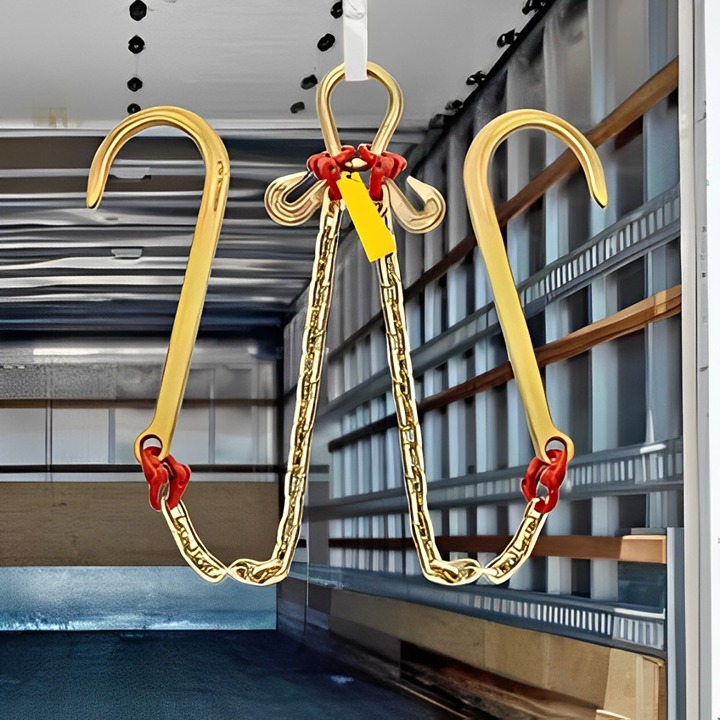 Chain Hooks, 5/16 in x 2 ft Tow Chain Bridle, Grade 80 V-Transport Chain **Brand