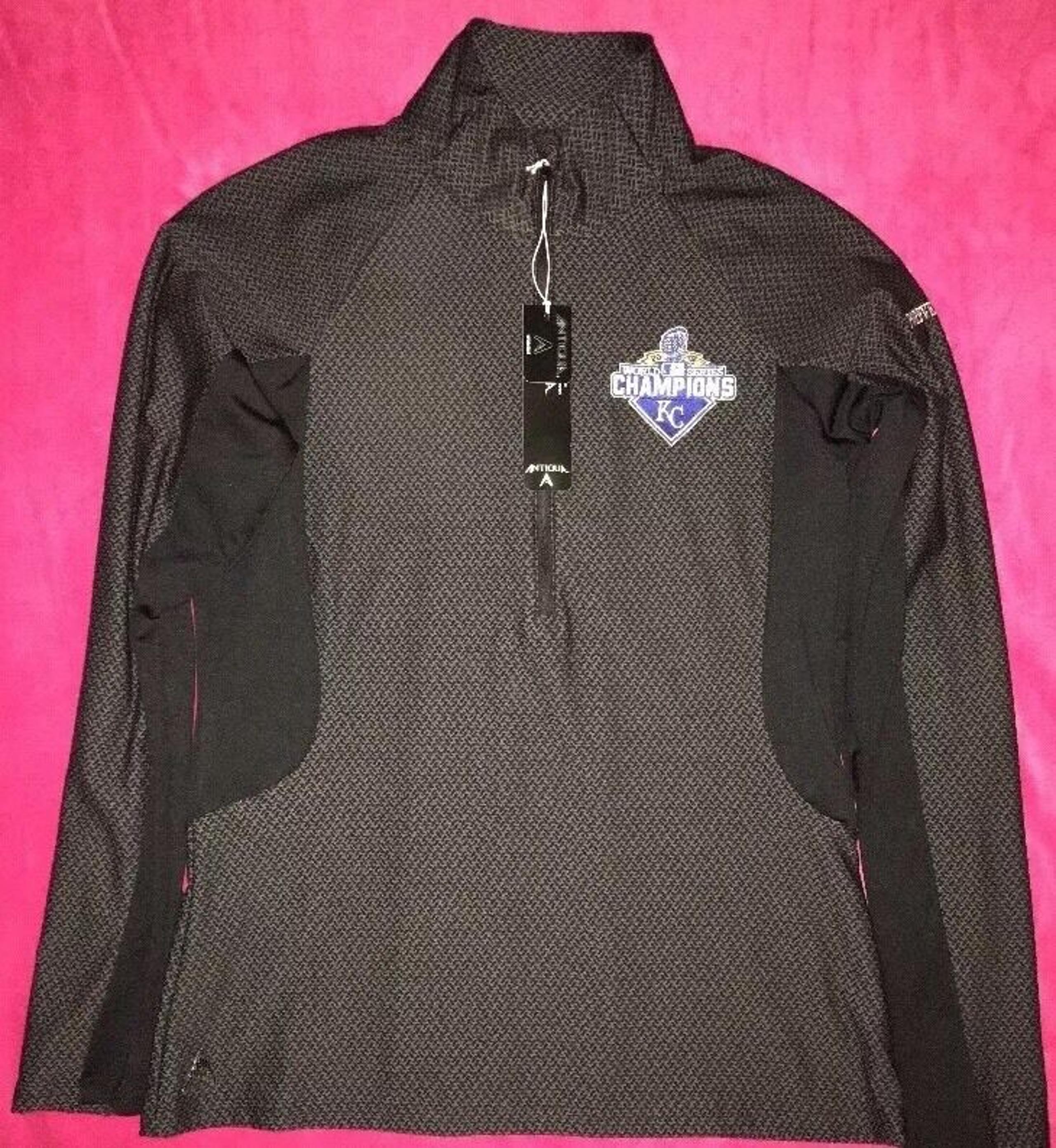 NEW!☆MLB☆Kansas☆City☆Royals☆1/2-Zip☆Pullover☆Fleece☆World☆Series☆Women's☆(Small)