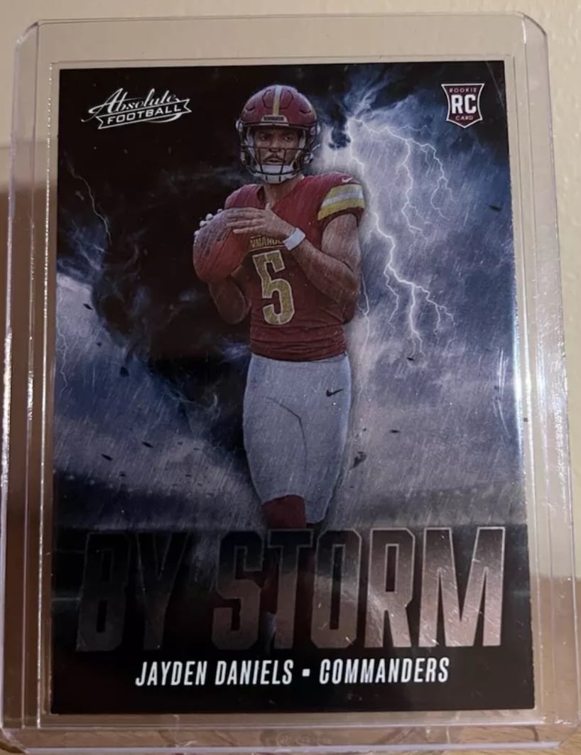 Jayden Daniels 2024 Panini Absolute By Storm Rookie Card