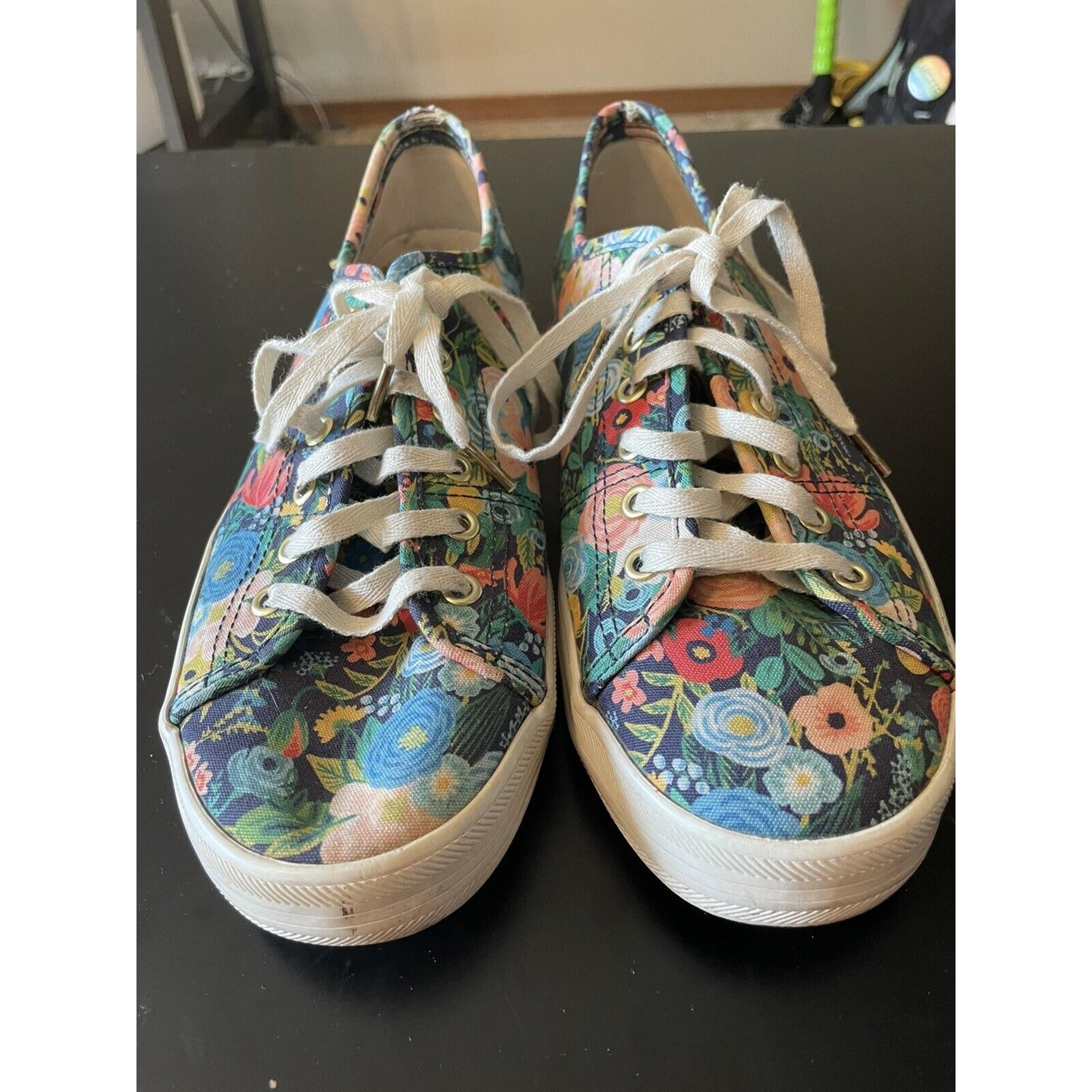 Keds Flower Print low top shoes Womens size 8.5