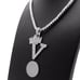INITIAL V &20 CUBIC ZIRCONIA NECKLACE