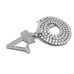 INITIAL V &20 CUBIC ZIRCONIA NECKLACE