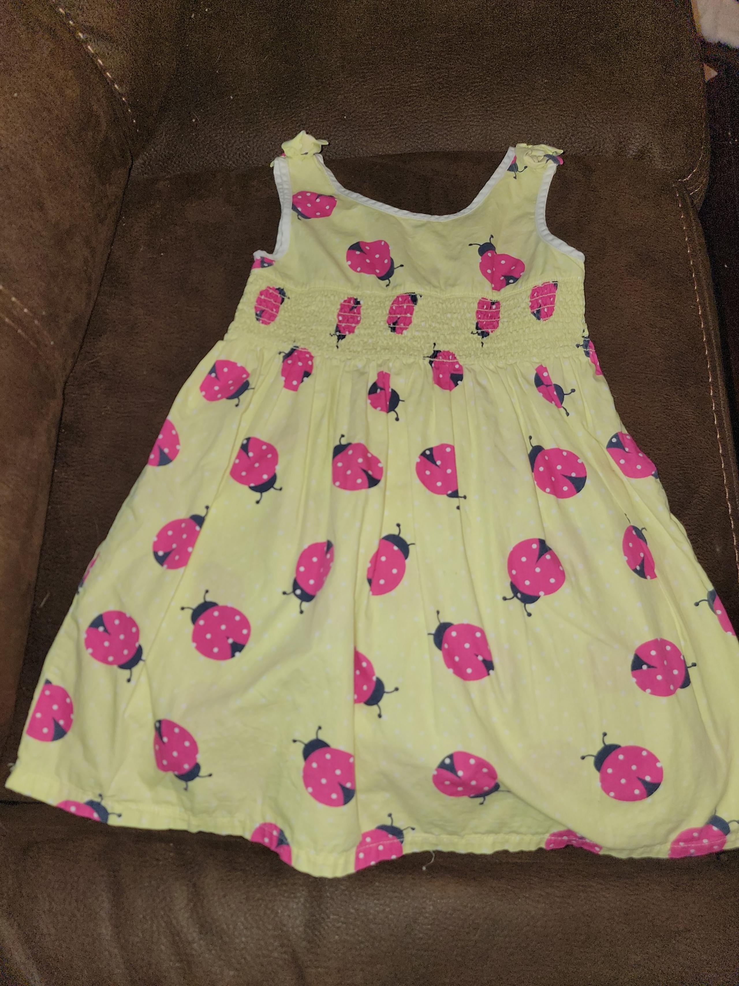 Gymboree cape cod cutie yellow lady bug dress size 4t