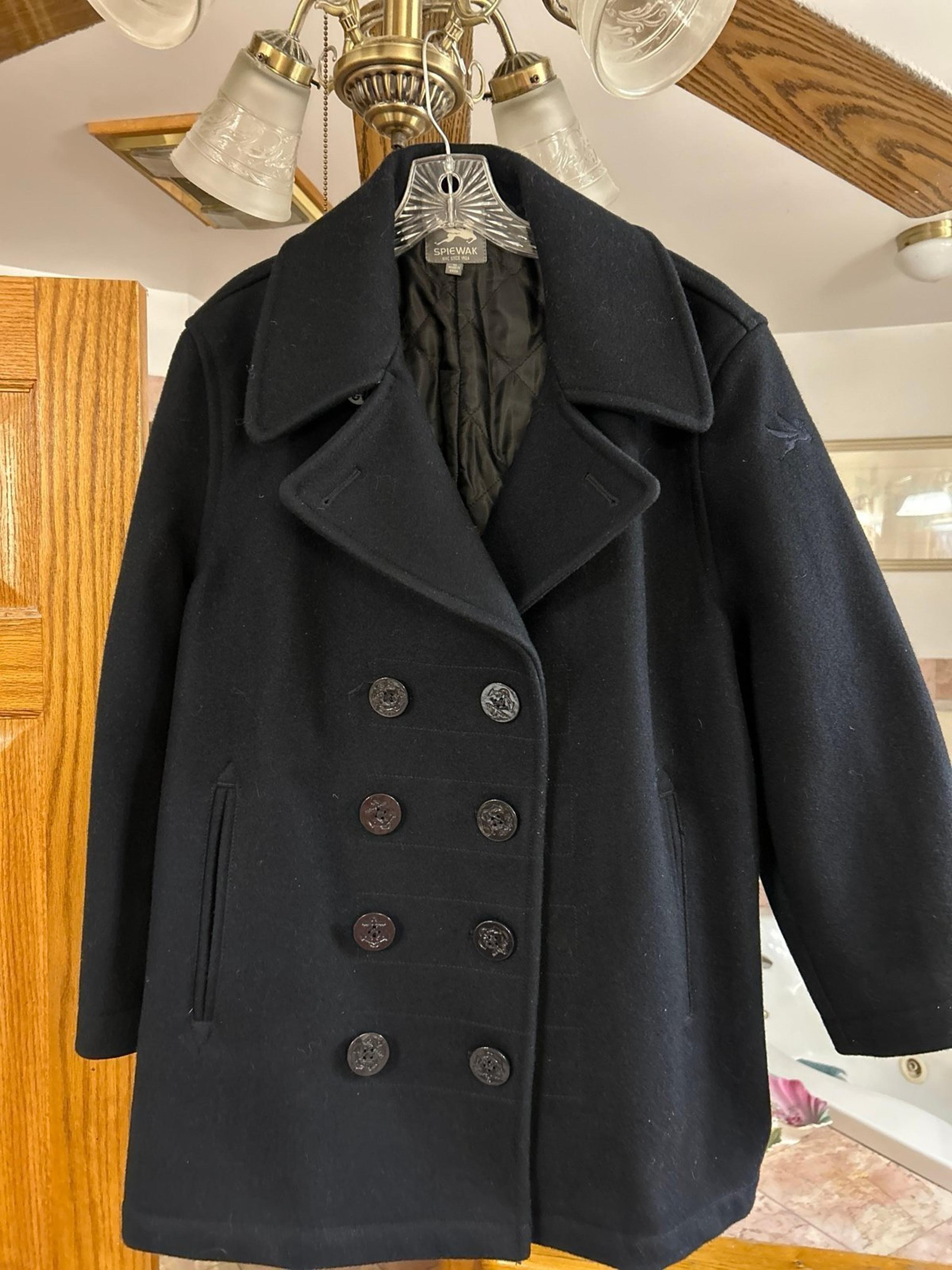 Government issued Navy style black peacoat
