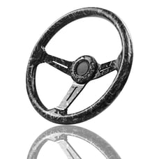 NEW JDM UNIVERSAL 350MM FORGE CARBON Acrylic Deep Dish 6 Holes Steering Wheel