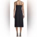 Vince Twist Front Midi Strap Dress Black Size 8