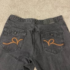 Vintage Y2K Rocawear Embroidered Classic Fit Jeans Mens Size 36x33 Black Brown