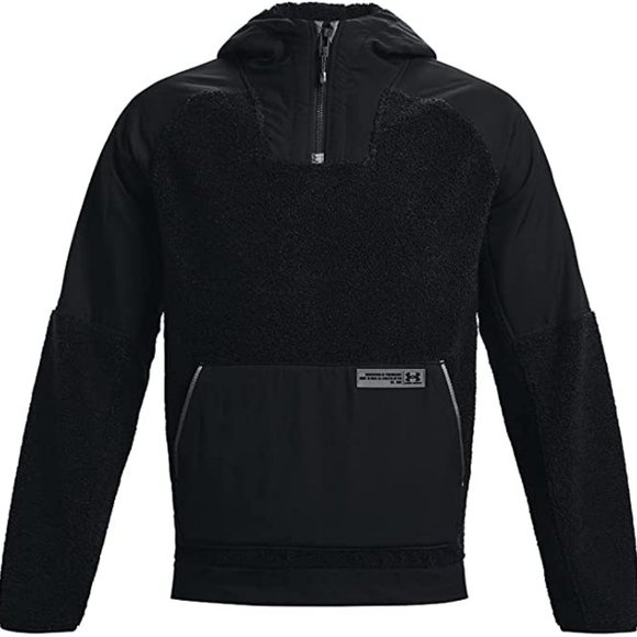 UA Mission Anorak Pullover Jacket Men's Large Black New Sample