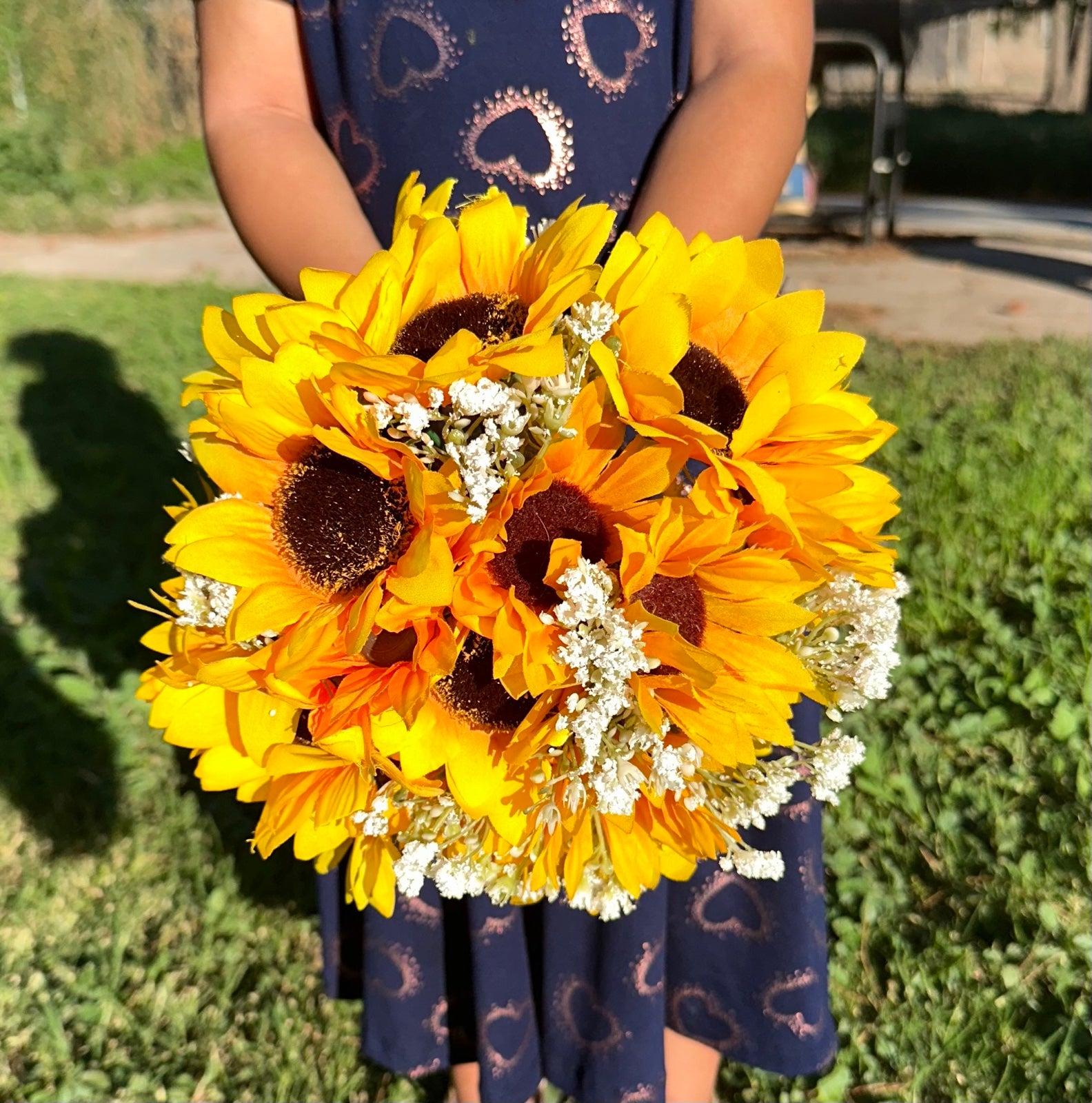 Sunflowers wedding bouquet