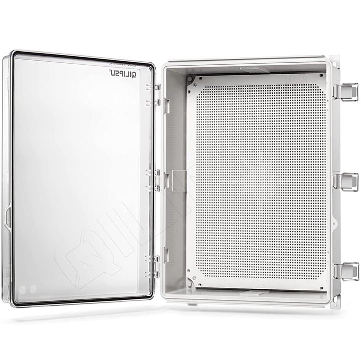 QILIPSU Clear Hinged Cover Stainless Steel Latch 510x410x200mm junction box ef13