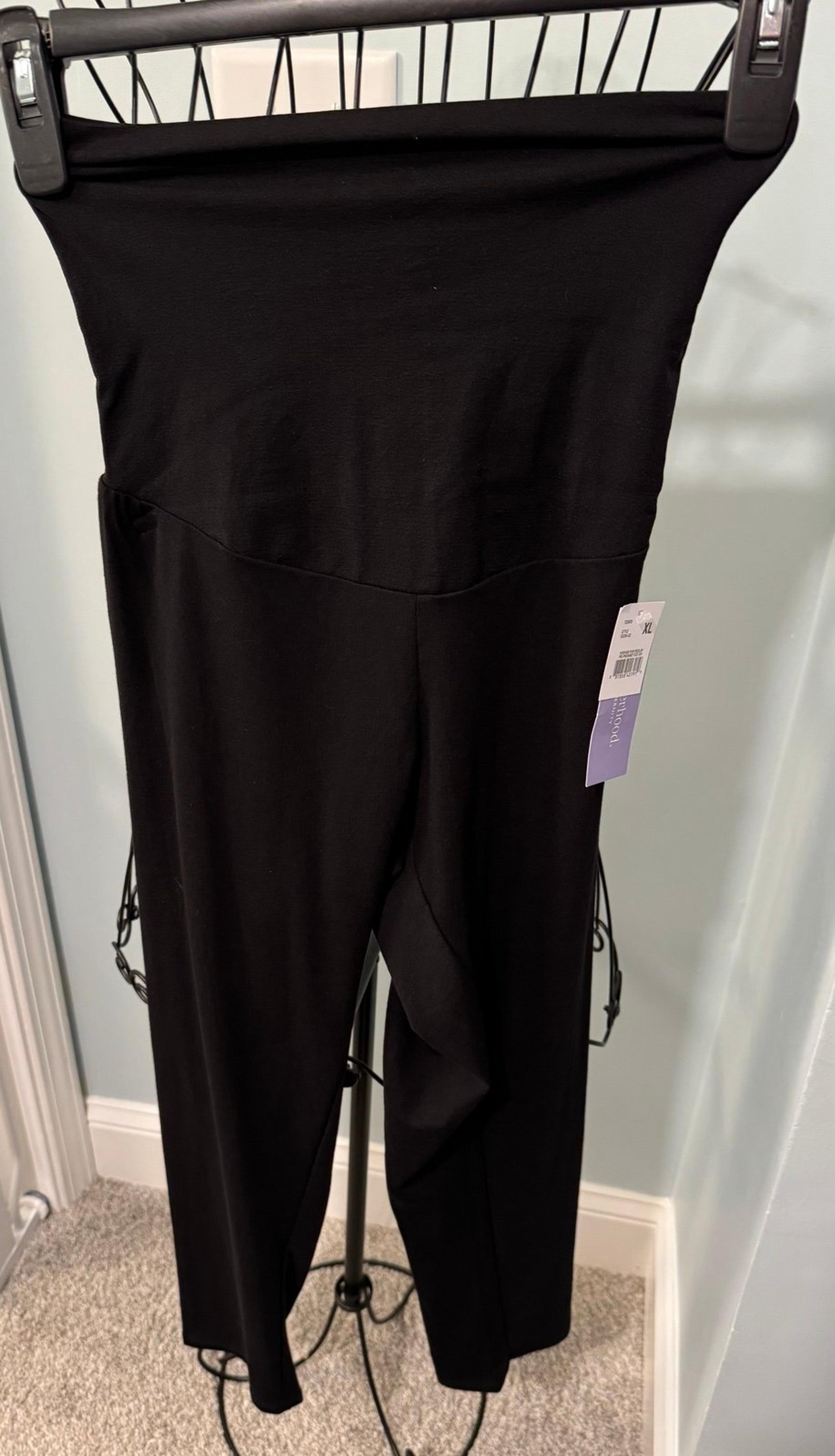Motherhood Maternity Black Leggings full belly Extra Large XL